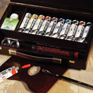 Royal Talens REMBRANDT Acrylic colour wooden box set Traditional